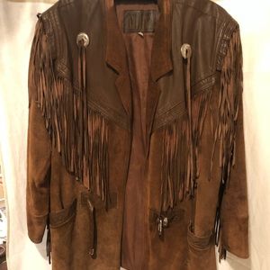 100% Genuine Leather Fringe Jacket